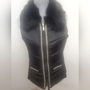 Black house white market vest